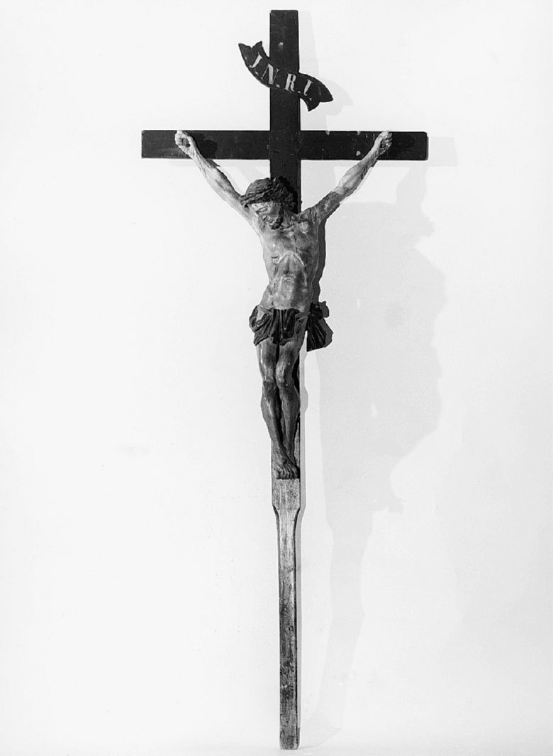 Cristo crocifisso (croce portatile) - bottega toscana (sec. XIX)