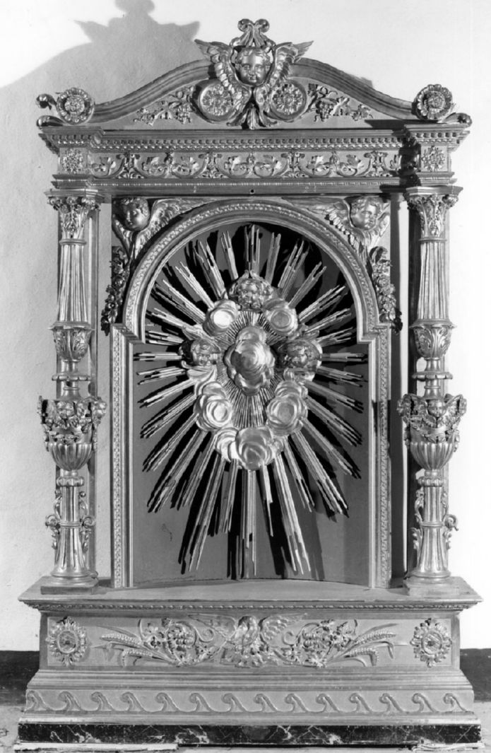 trono per esposizione eucaristica - bottega toscana (seconda metà sec. XIX)