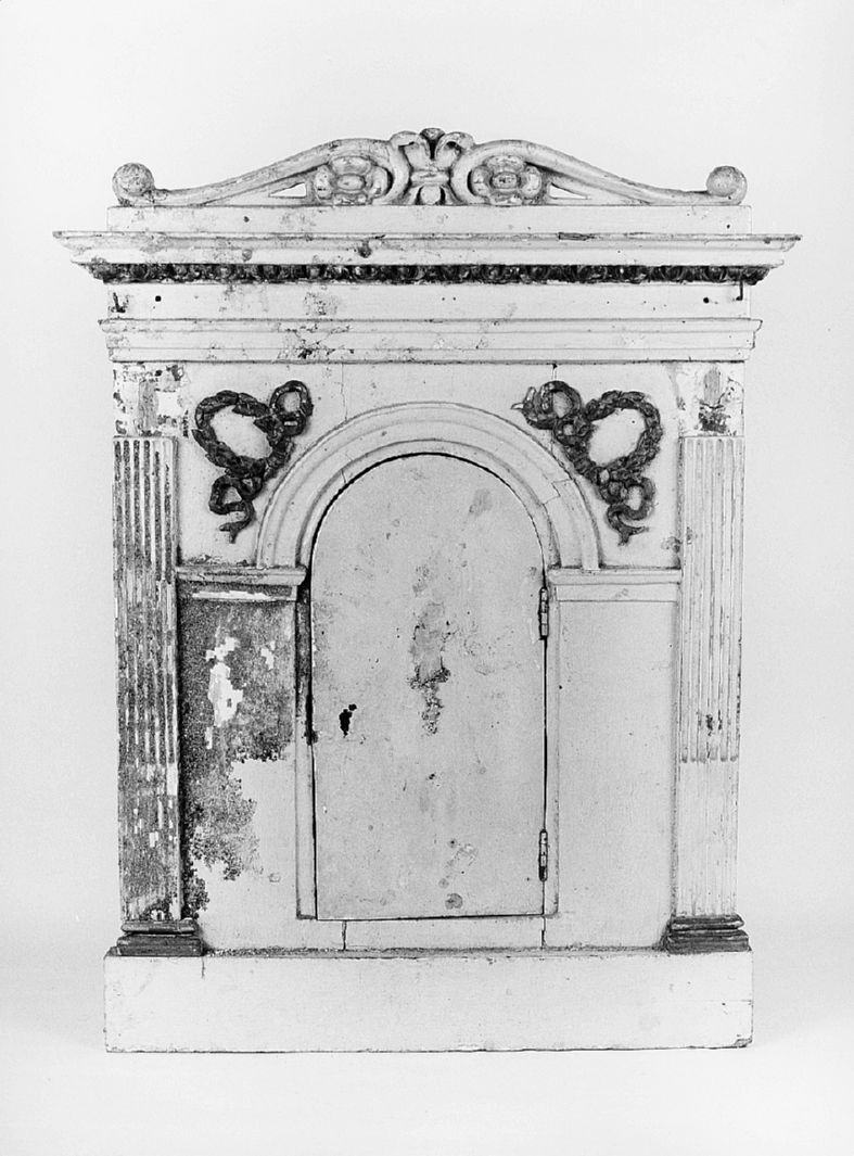 motivi decorativi vegetali (tabernacolo - a frontale architettonico) - bottega toscana (sec. XIX)