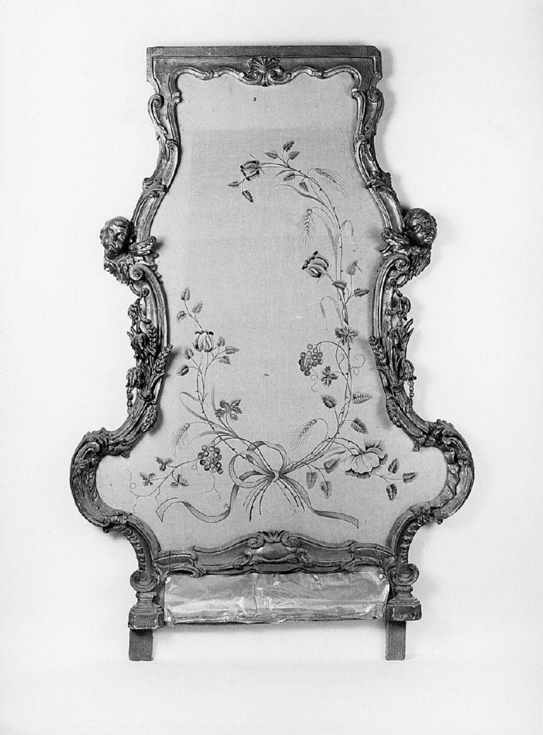 cherubini e motivi decorativi fitomorfi (schienale) - bottega toscana (sec. XIX)