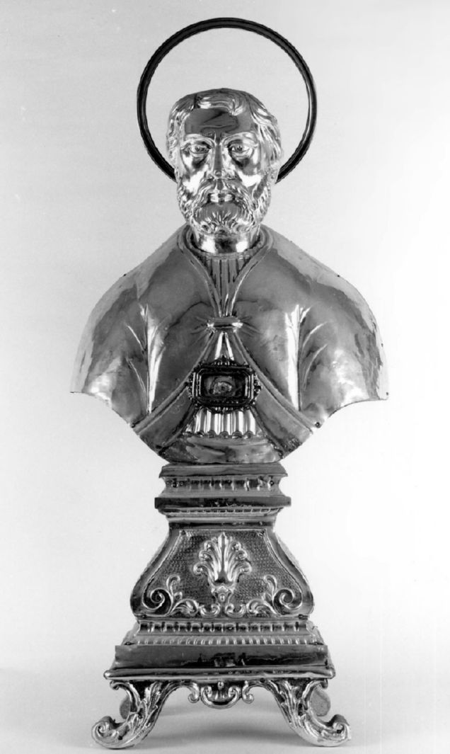 Sant'Antonio Abate (reliquiario - a busto, elemento d'insieme) - bottega toscana (prima metà sec. XIX)