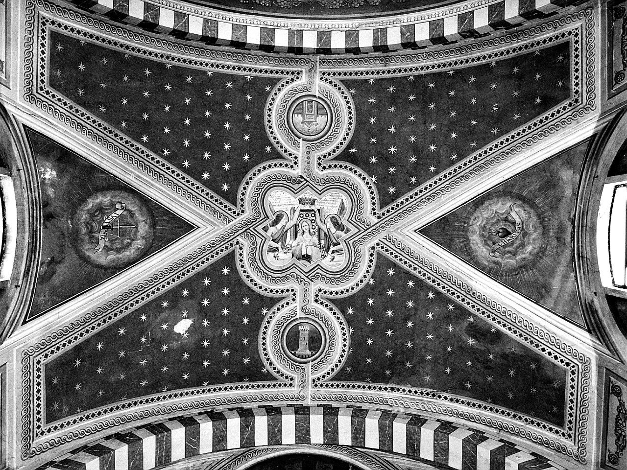 incoronazione di Maria Vergine (dipinto, elemento d'insieme) - ambito senese (ultimo quarto sec. XIX)