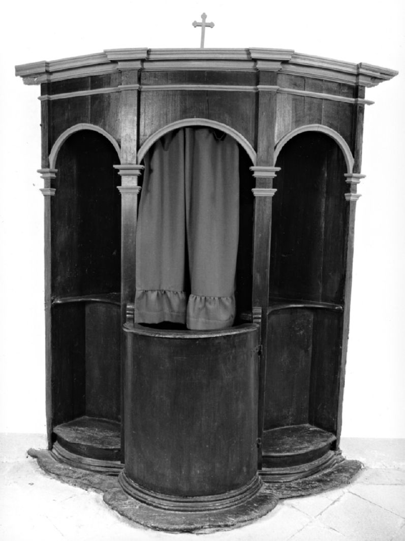 confessionale, serie - bottega toscana (seconda metà sec. XIX)