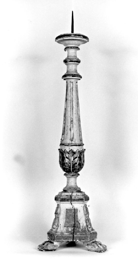 candeliere d'altare, serie - bottega toscana (prima metà sec. XIX)