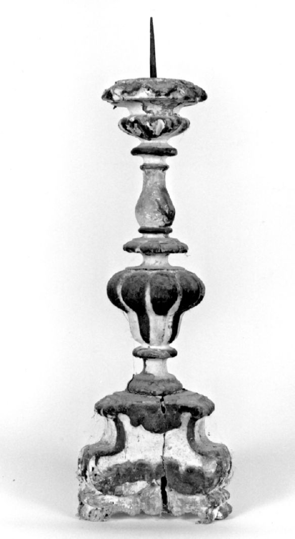 candeliere d'altare, serie - bottega toscana (seconda metà sec. XIX)