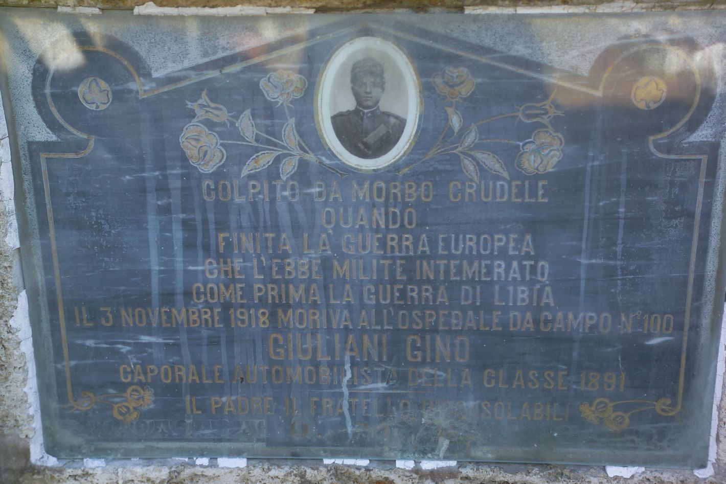 lapide tombale - bottega toscana (sec. XX)