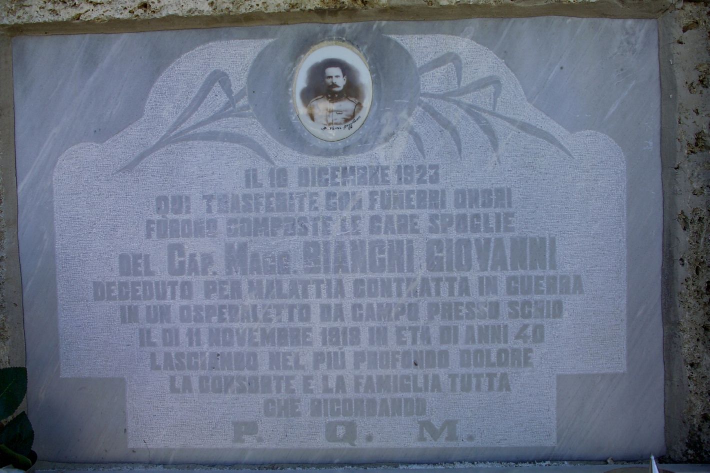 lapide tombale - bottega toscana (sec. XX)