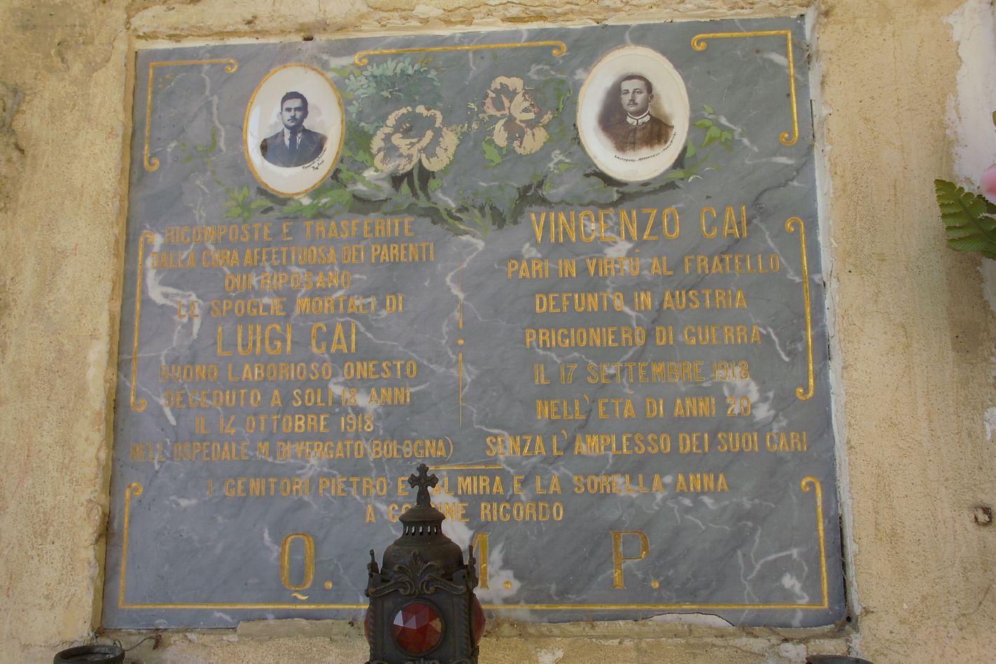 lapide tombale - bottega toscana (sec. XX)