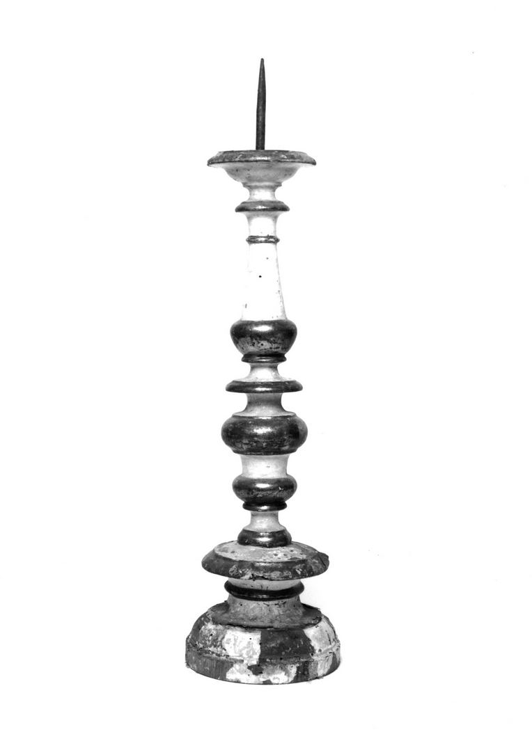 candeliere d'altare, serie - bottega toscana (seconda metà sec. XVIII)