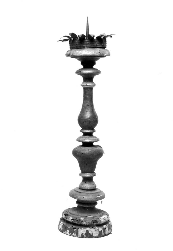 candeliere d'altare, serie - bottega toscana (sec. XIX)