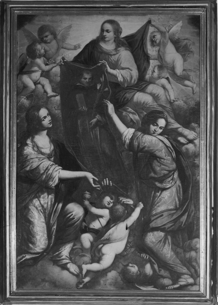 trasporto dell'immagine di San Domenico a un monaco di Soriano (dipinto) di Manetti Domenico (metà sec. XVII)