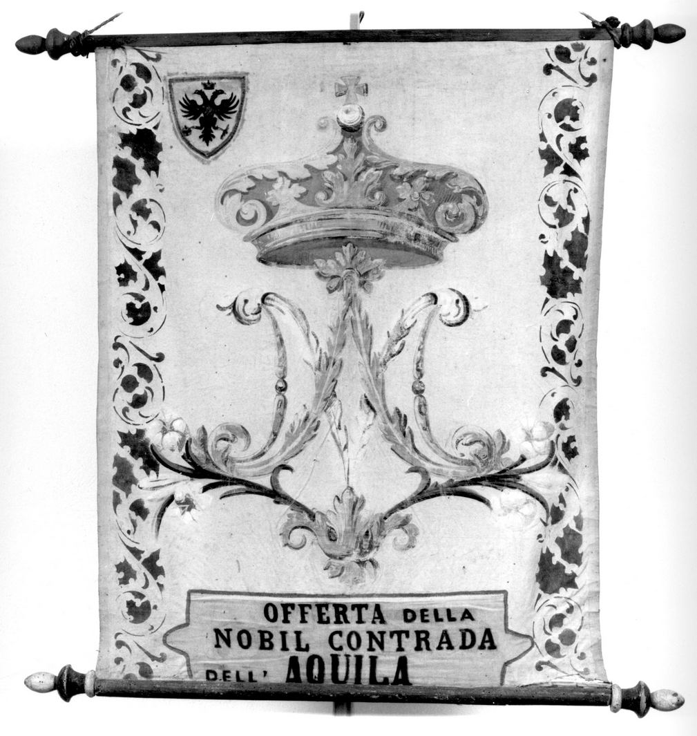 Madonna di Damasco, monogramma mariano (stendardo) - ambito senese (secc. XIX/ XX)