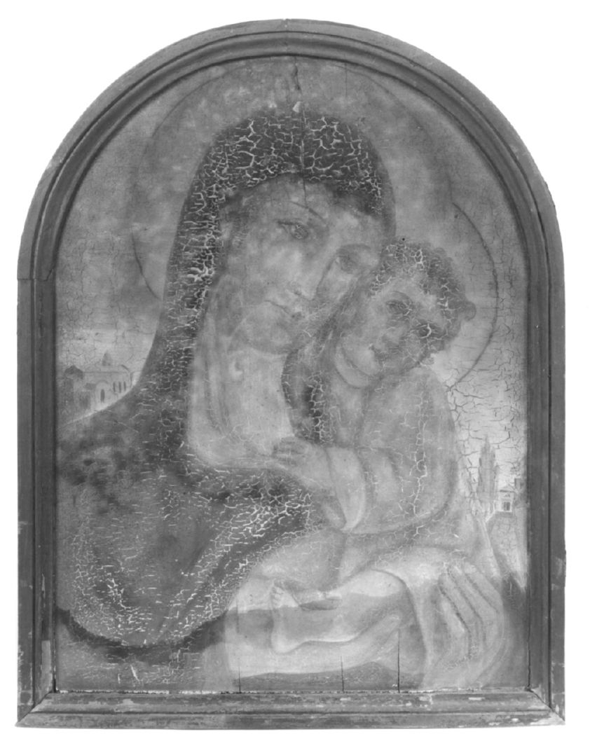 Madonna con Bambino (dipinto) di Lorenzini Francesco (sec. XX)