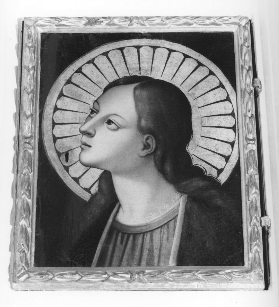 angelo annunciante (dipinto, elemento d'insieme) - ambito senese (prima metà sec. XIX)