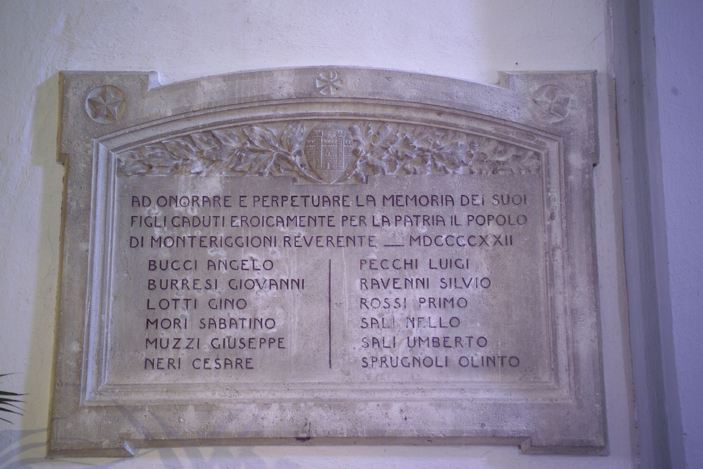 lapide commemorativa - bottega toscana (sec. XX)
