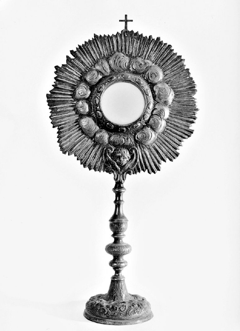 ostensorio - a raggiera - bottega toscana (primo quarto sec. XVIII)