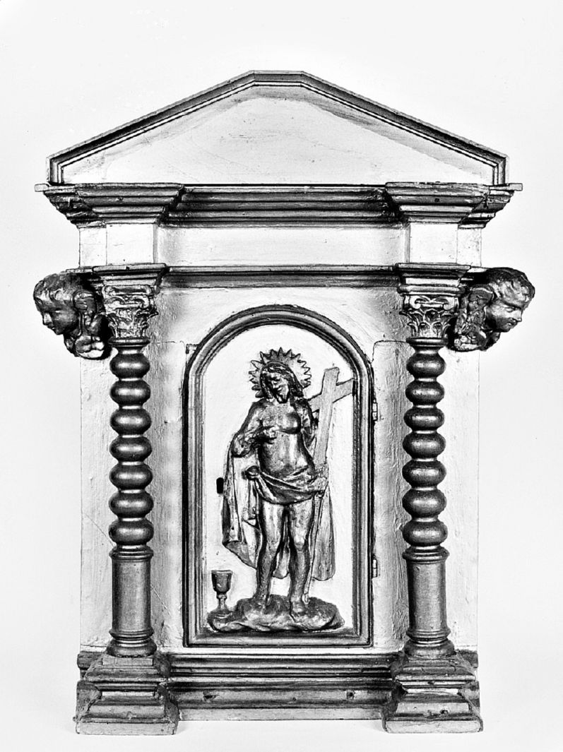 Cristo risorto (tabernacolo - a tempietto) - bottega toscana (seconda metà sec. XIX)