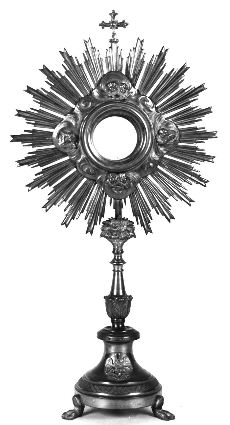 ostensorio - a raggiera - bottega romana (seconda metà sec. XIX)