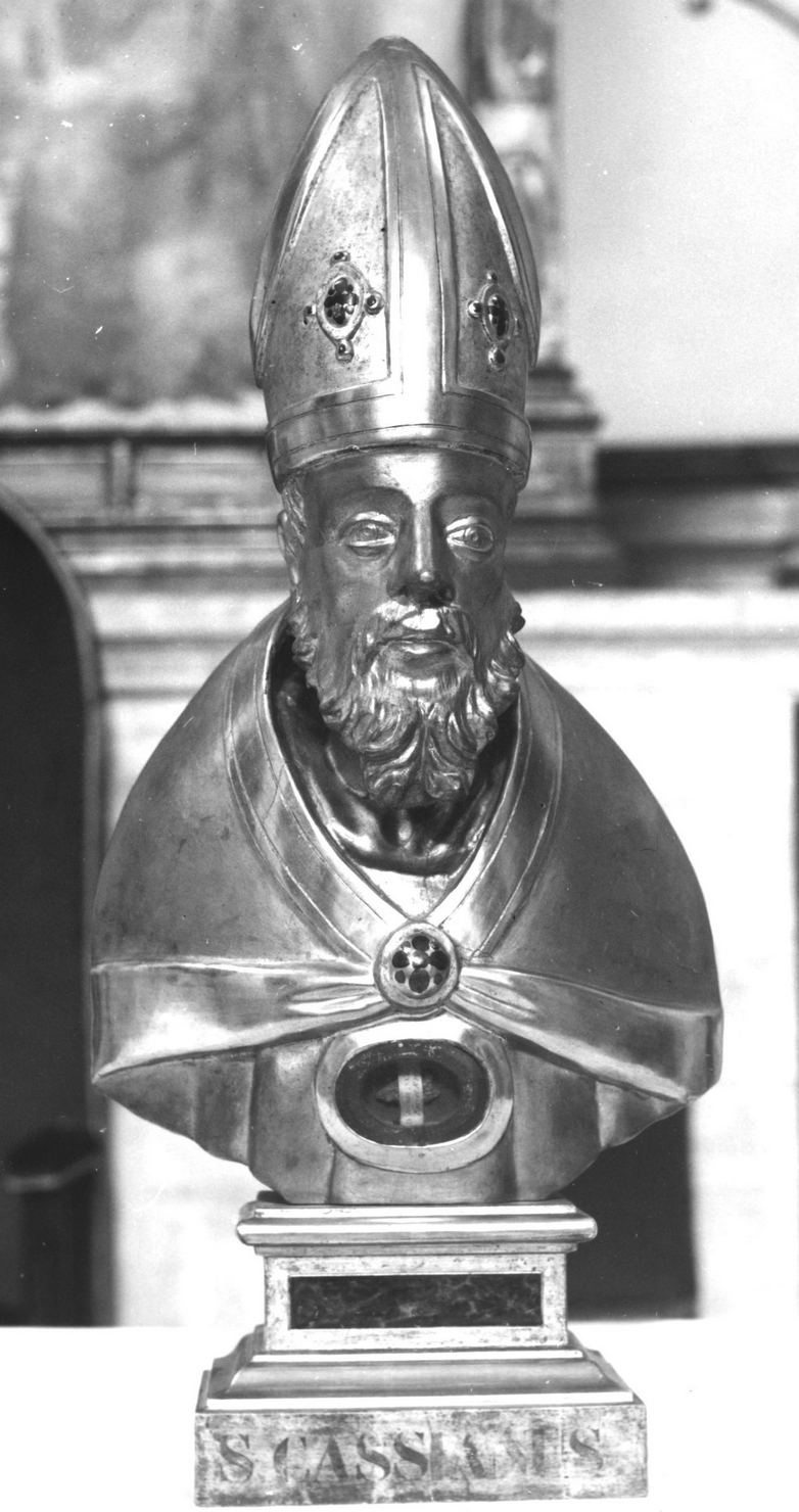San Cassiano (reliquiario - a busto) di Lumaconi Giosuè (sec. XIX)
