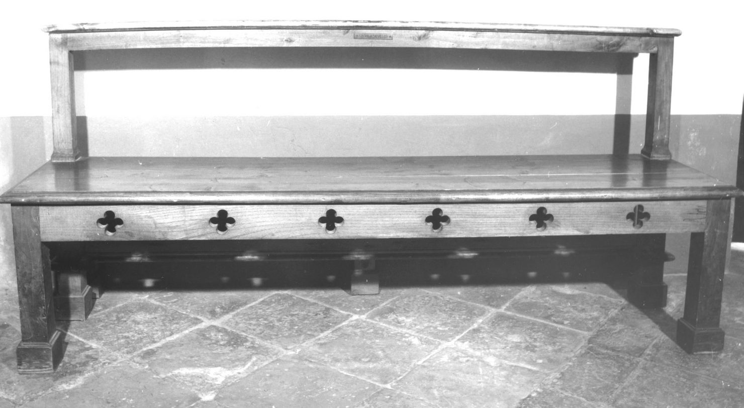 panca con inginocchiatoio, serie - bottega toscana (secondo quarto sec. XX)