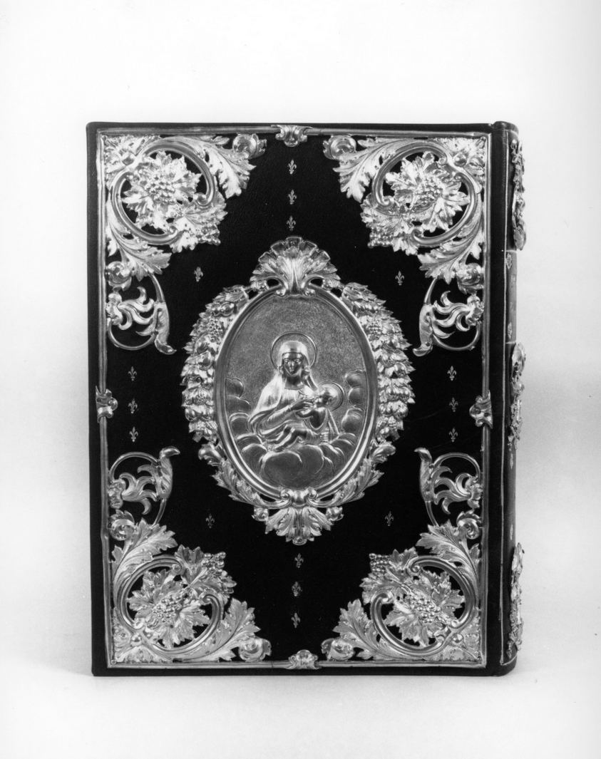 Madonna di Pancole, Madonna con Bambino (coperta di libro liturgico) - produzione italiana (sec. XX)