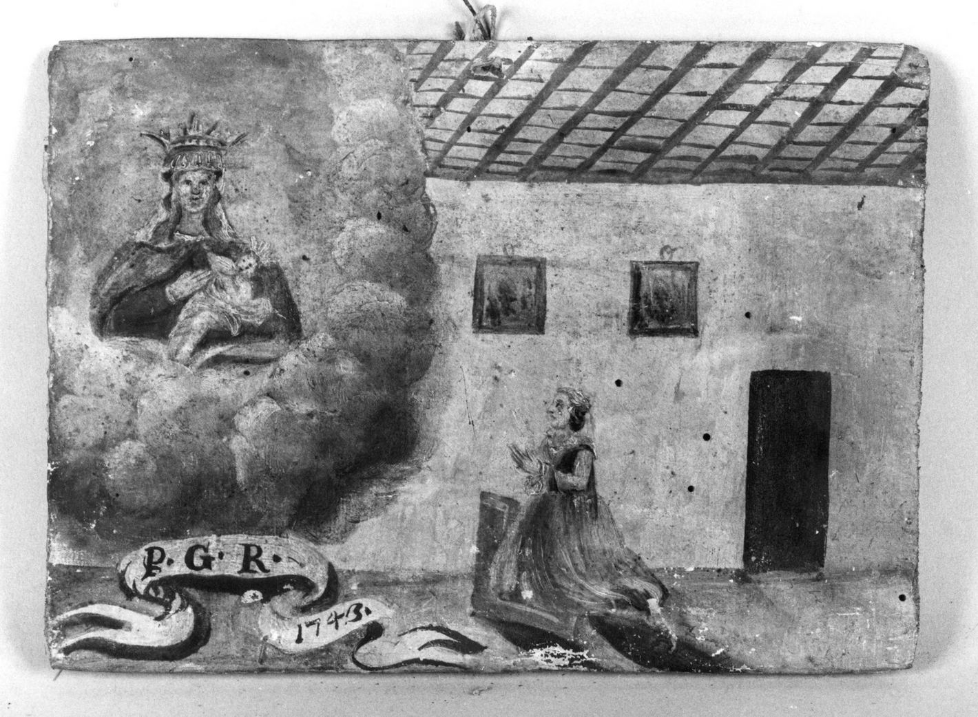 ricevimento di una grazia (ex voto) - ambito toscano (secondo quarto sec. XVIII)