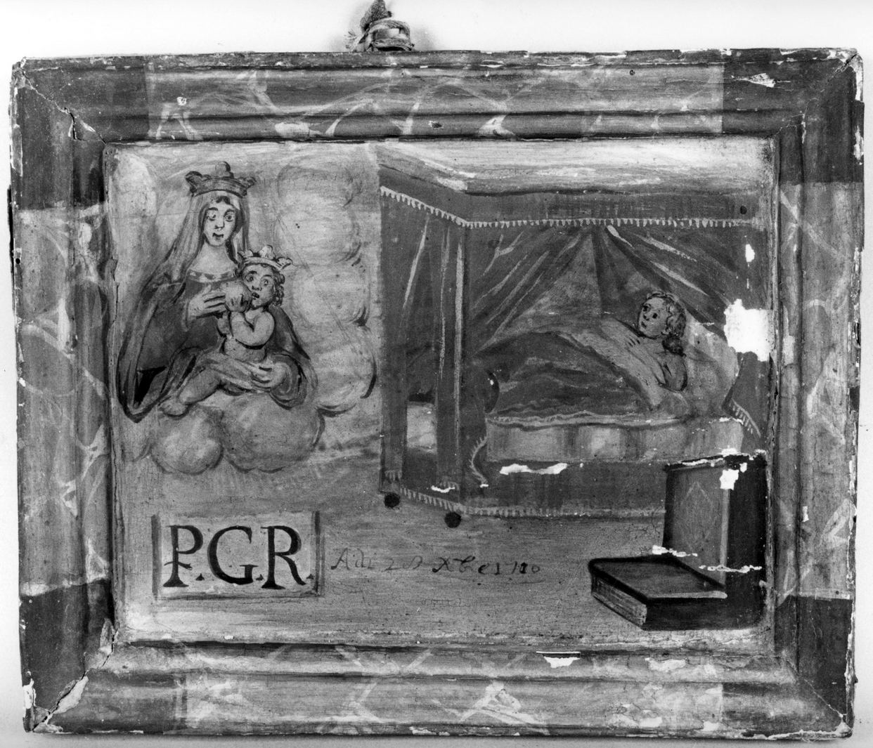 ricevimento di una grazia (ex voto) - ambito toscano (inizio sec. XVIII)