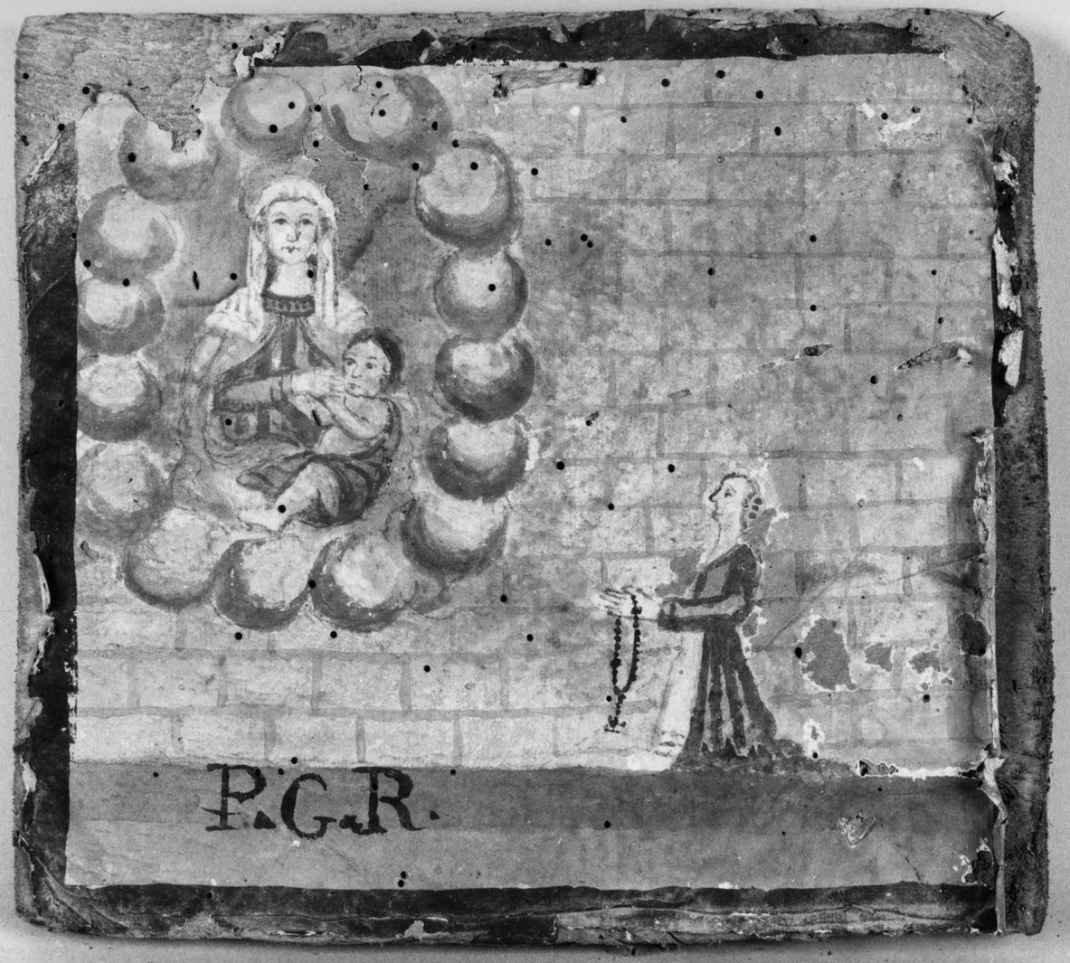 ricevimento di una grazia (ex voto) - ambito toscano (inizio sec. XVIII)