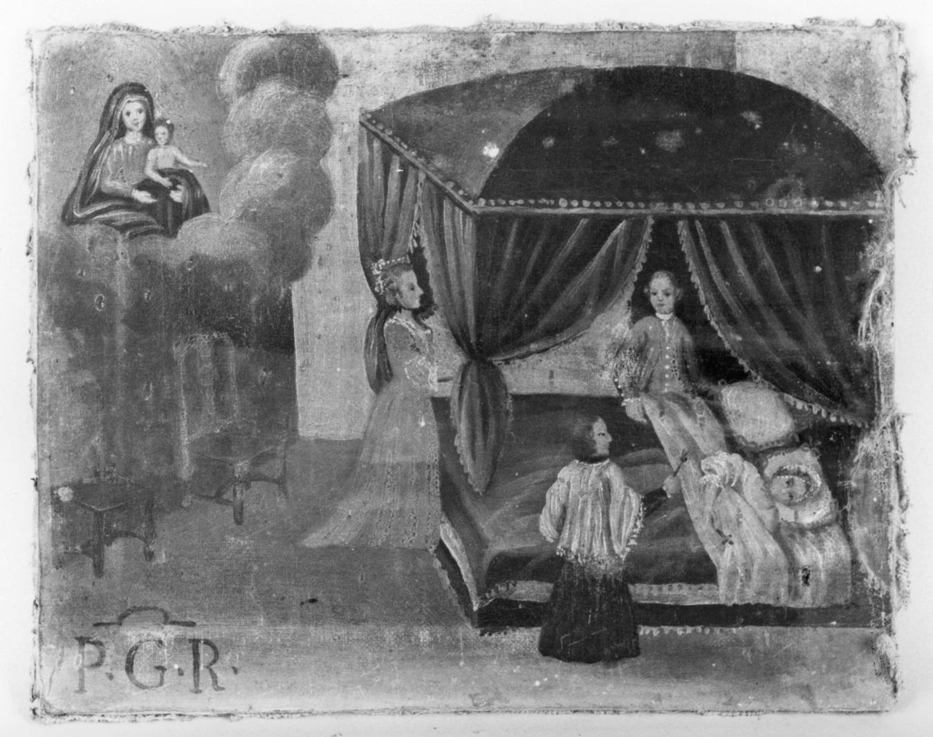 ricevimento di una grazia (ex voto) - ambito toscano (sec. XVIII)