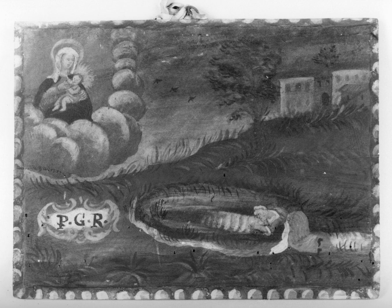 ricevimento di una grazia (ex voto) - ambito toscano (sec. XVIII)