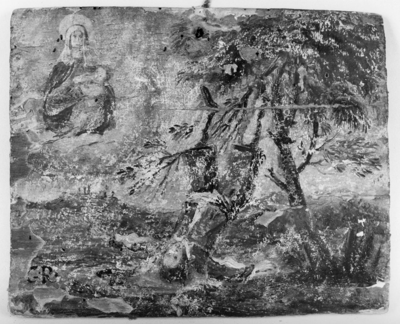 ricevimento di una grazia (ex voto) - ambito toscano (seconda metà sec. XVII)