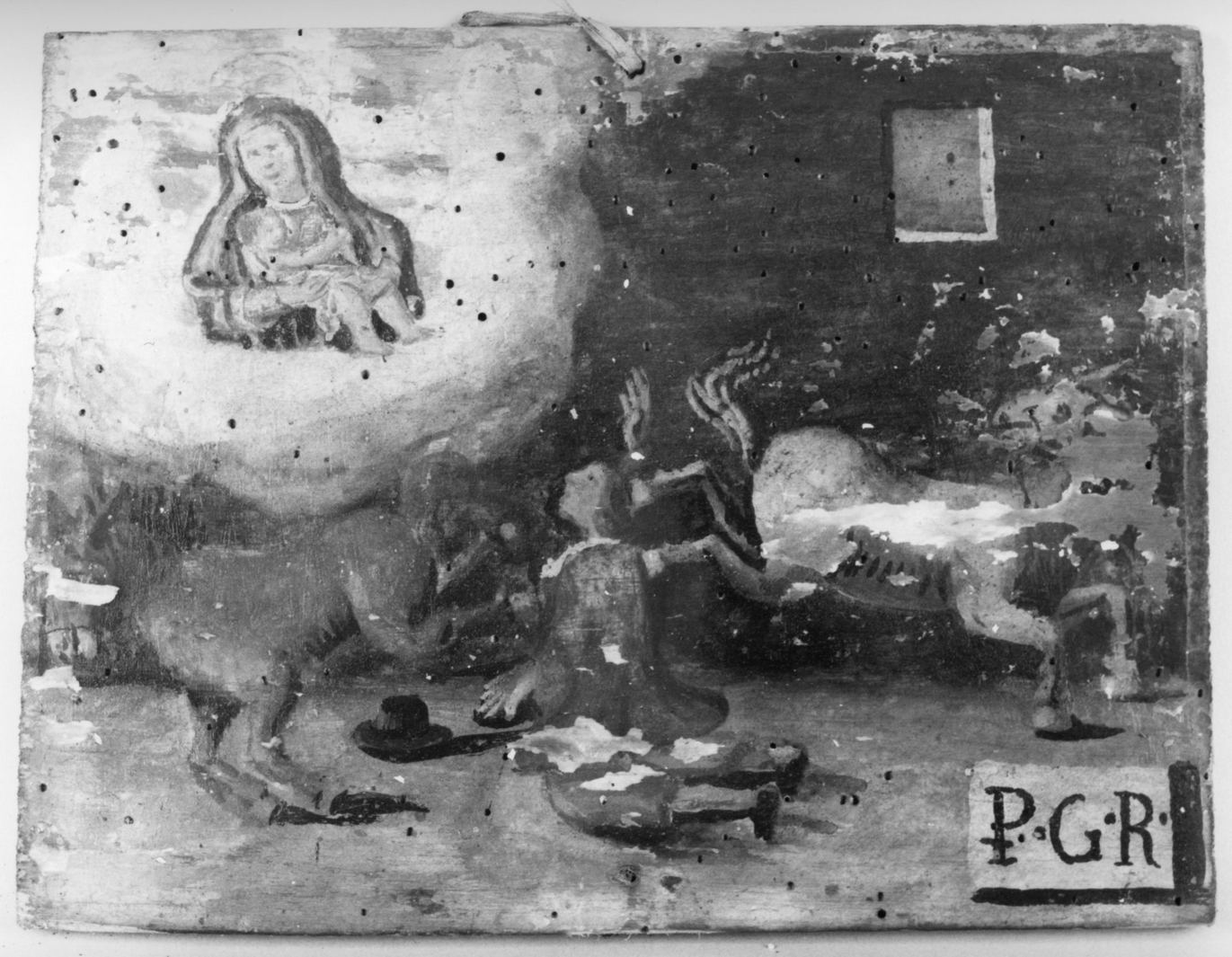 ricevimento di una grazia (ex voto) - ambito toscano (primo quarto sec. XVIII)