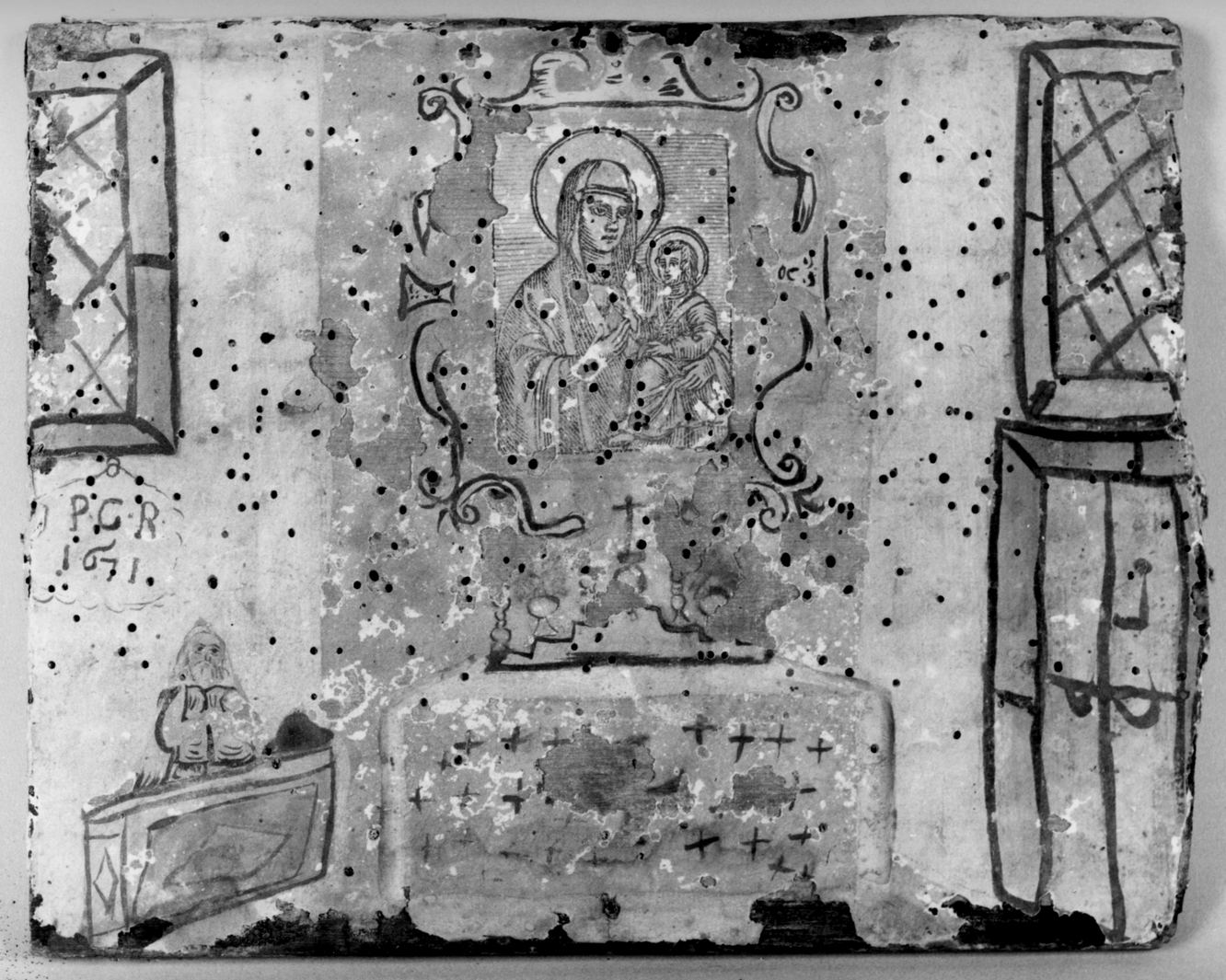 ricevimento di una grazia (ex voto) - ambito toscano (sec. XVII)