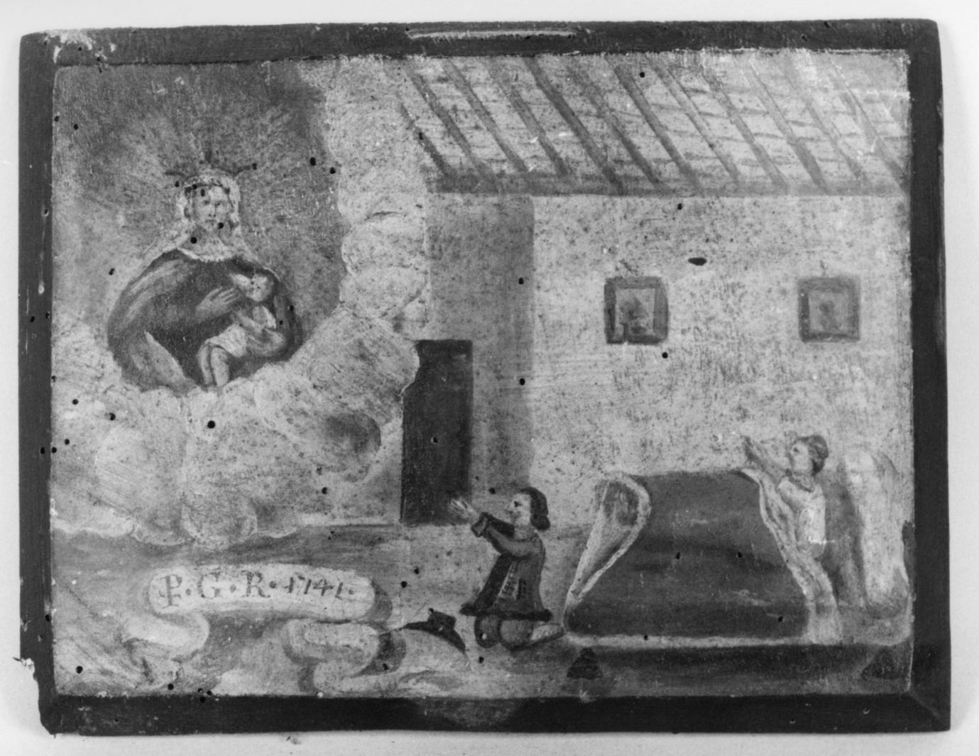 ricevimento di una grazia (ex voto) - ambito toscano (sec. XVIII)