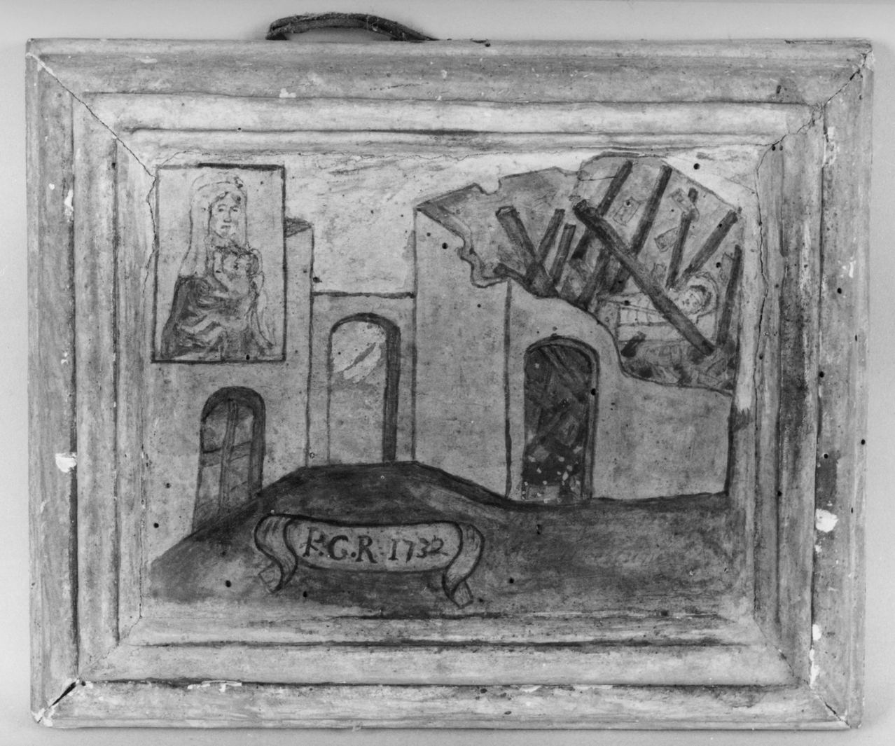 ricevimento di una grazia (ex voto) - ambito toscano (sec. XVIII)