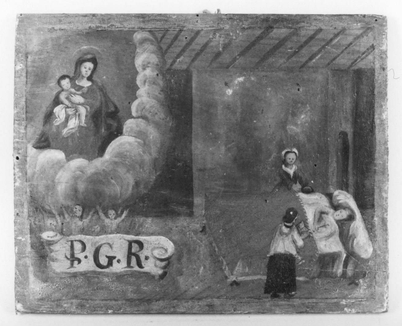 ricevimento di una grazia (ex voto) - ambito toscano (seconda metà sec. XVIII)