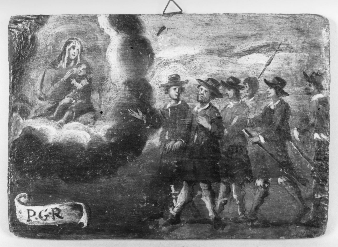 ricevimento di una grazia (ex voto) - ambito toscano (seconda metà sec. XVII)