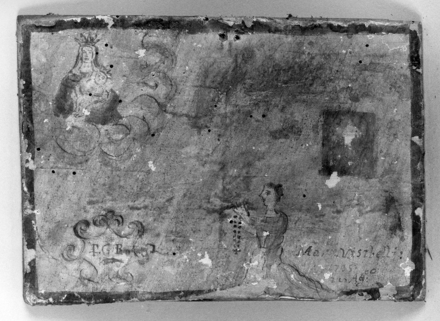 ricevimento di una grazia (ex voto) - ambito toscano (sec. XVIII)