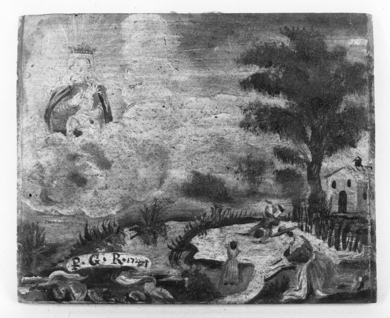 ricevimento di una grazia (ex voto) - ambito toscano (sec. XVIII)