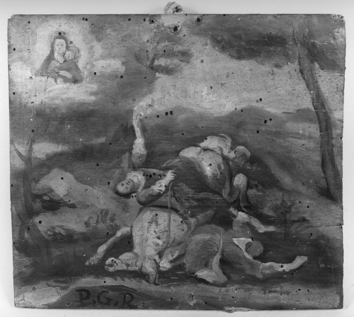 ricevimento di una grazia (ex voto) - ambito toscano (primo quarto sec. XVIII)