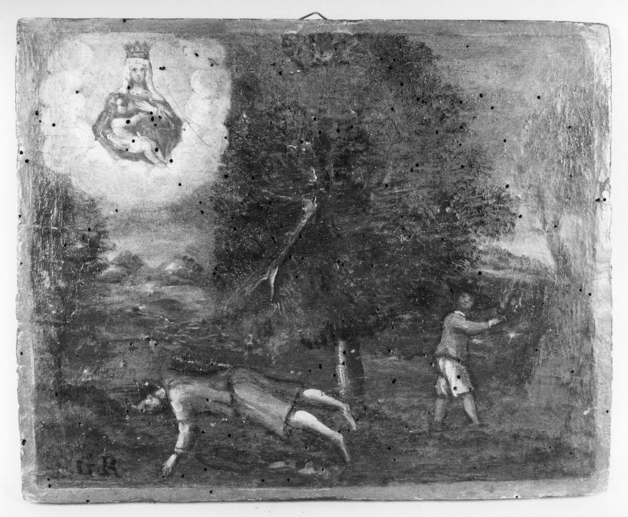 ricevimento di una grazia (ex voto) - ambito toscano (seconda metà sec. XVII)