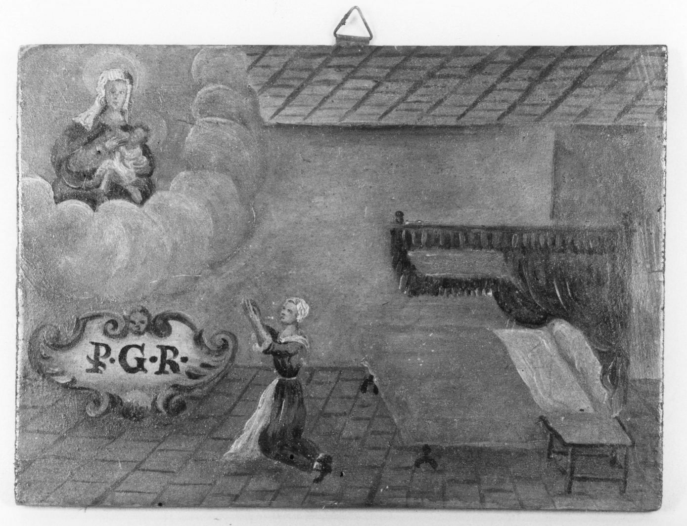 ricevimento di una grazia (ex voto) - ambito toscano (sec. XVIII)