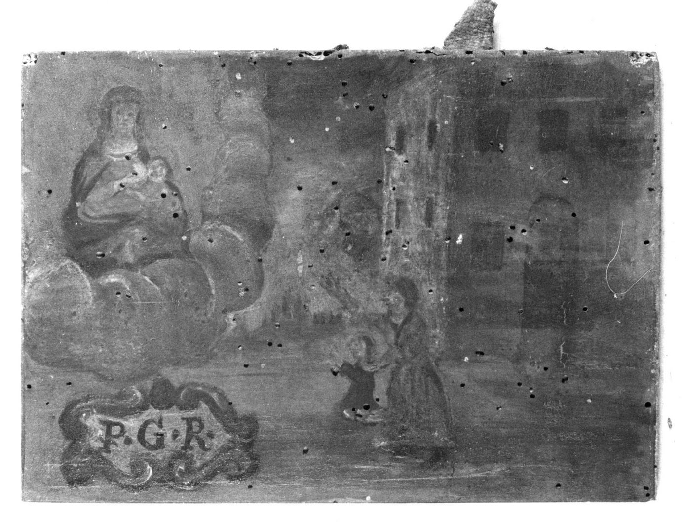 ricevimento di una grazia (ex voto) - ambito toscano (sec. XVIII)