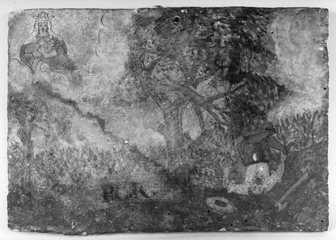 ricevimento di una grazia (ex voto) - ambito toscano (ultimo quarto sec. XVII)