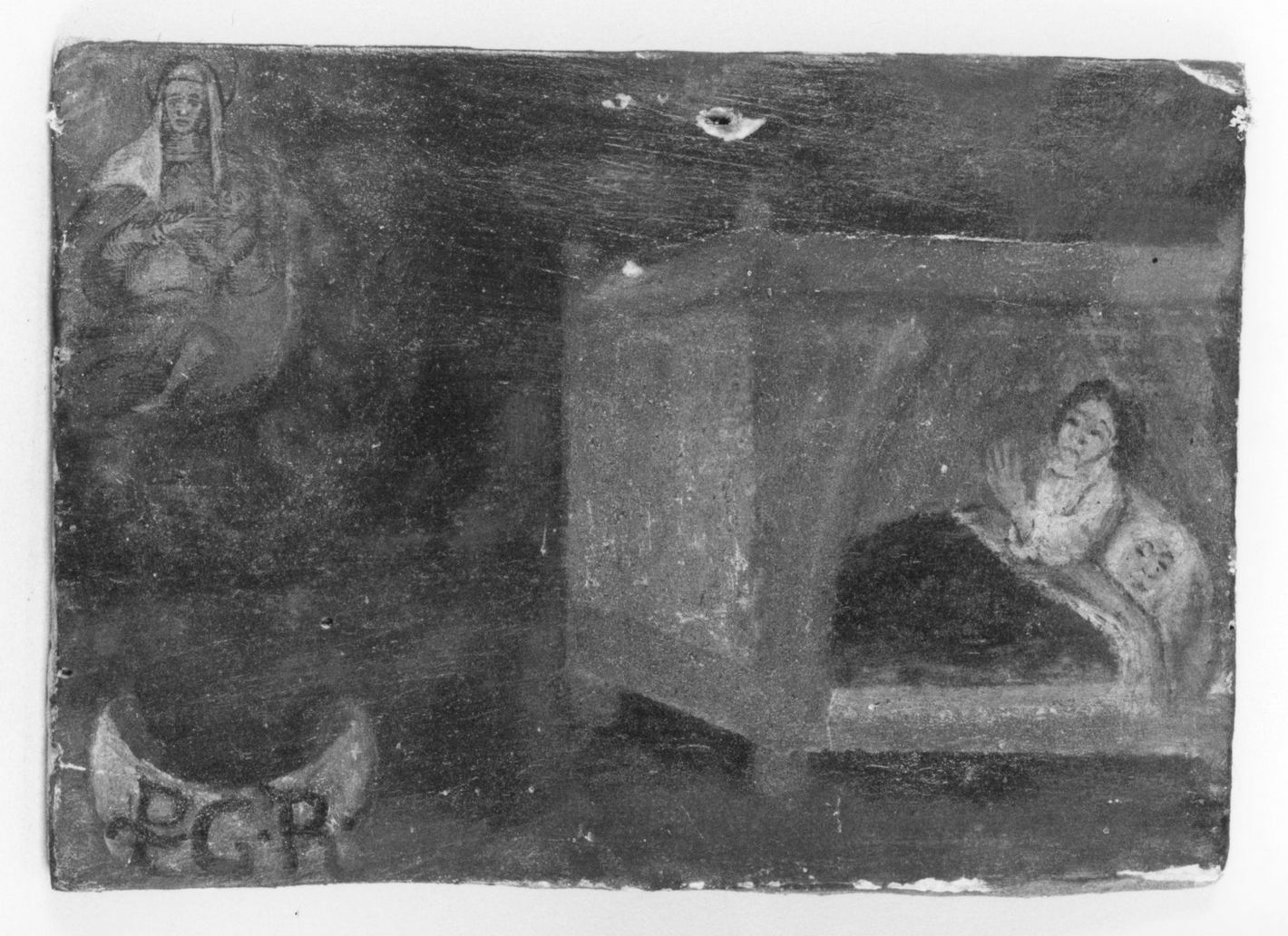 ricevimento di una grazia (ex voto) - ambito toscano (primo quarto sec. XVIII)