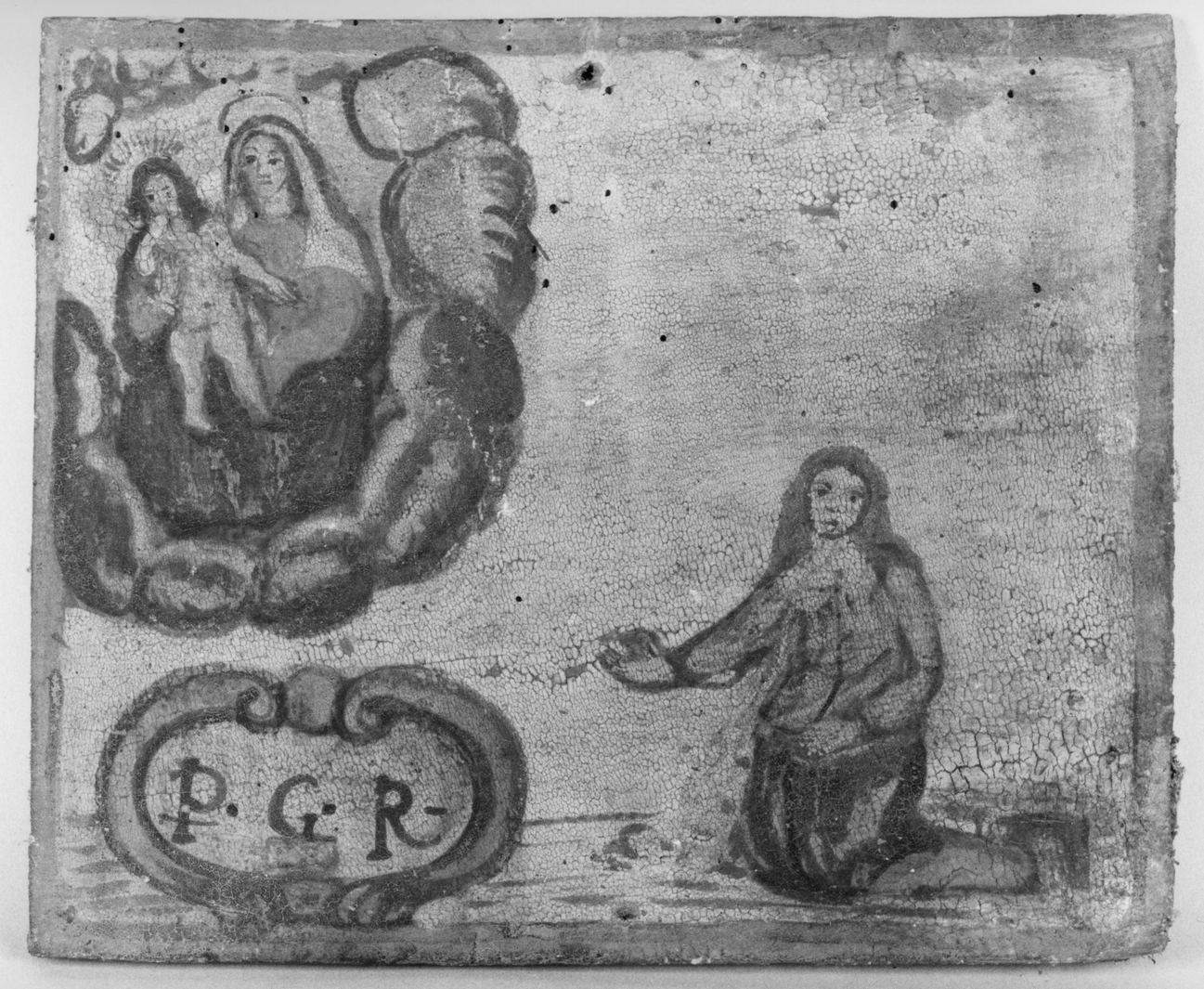 ricevimento di una grazia (ex voto) - ambito toscano (ultimo quarto sec. XVII)