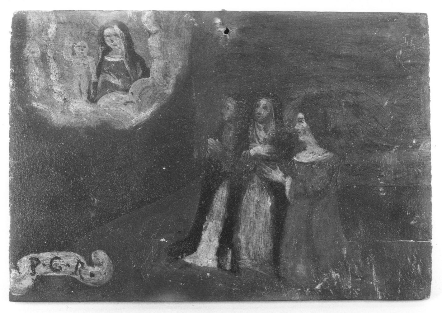 ricevimento di una grazia (ex voto) - ambito toscano (prima metà sec. XVIII)