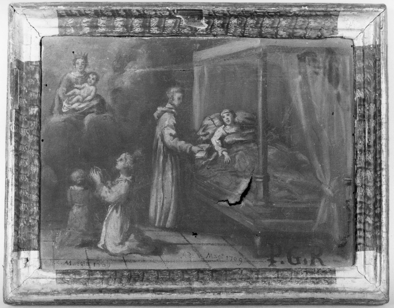 ricevimento di una grazia (ex voto) - ambito toscano (sec. XVIII)