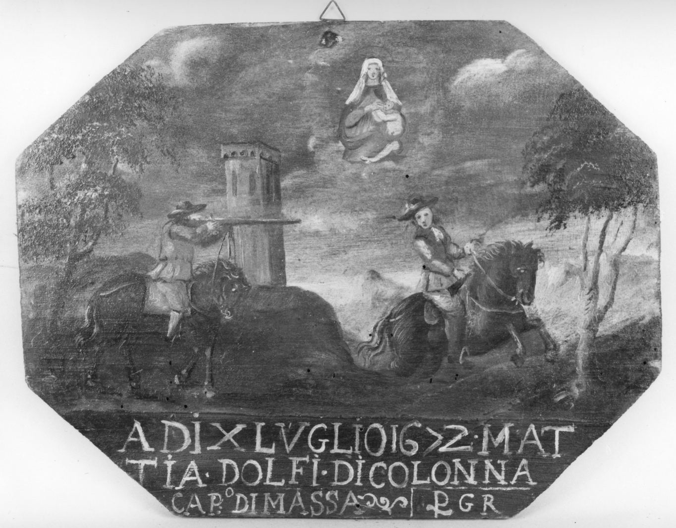 ricevimento di una grazia (ex voto) - ambito toscano (sec. XVII)