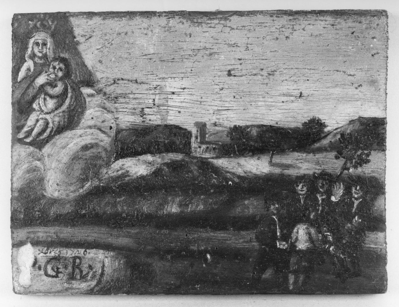 ricevimento di una grazia (ex voto) - ambito toscano (sec. XVIII)